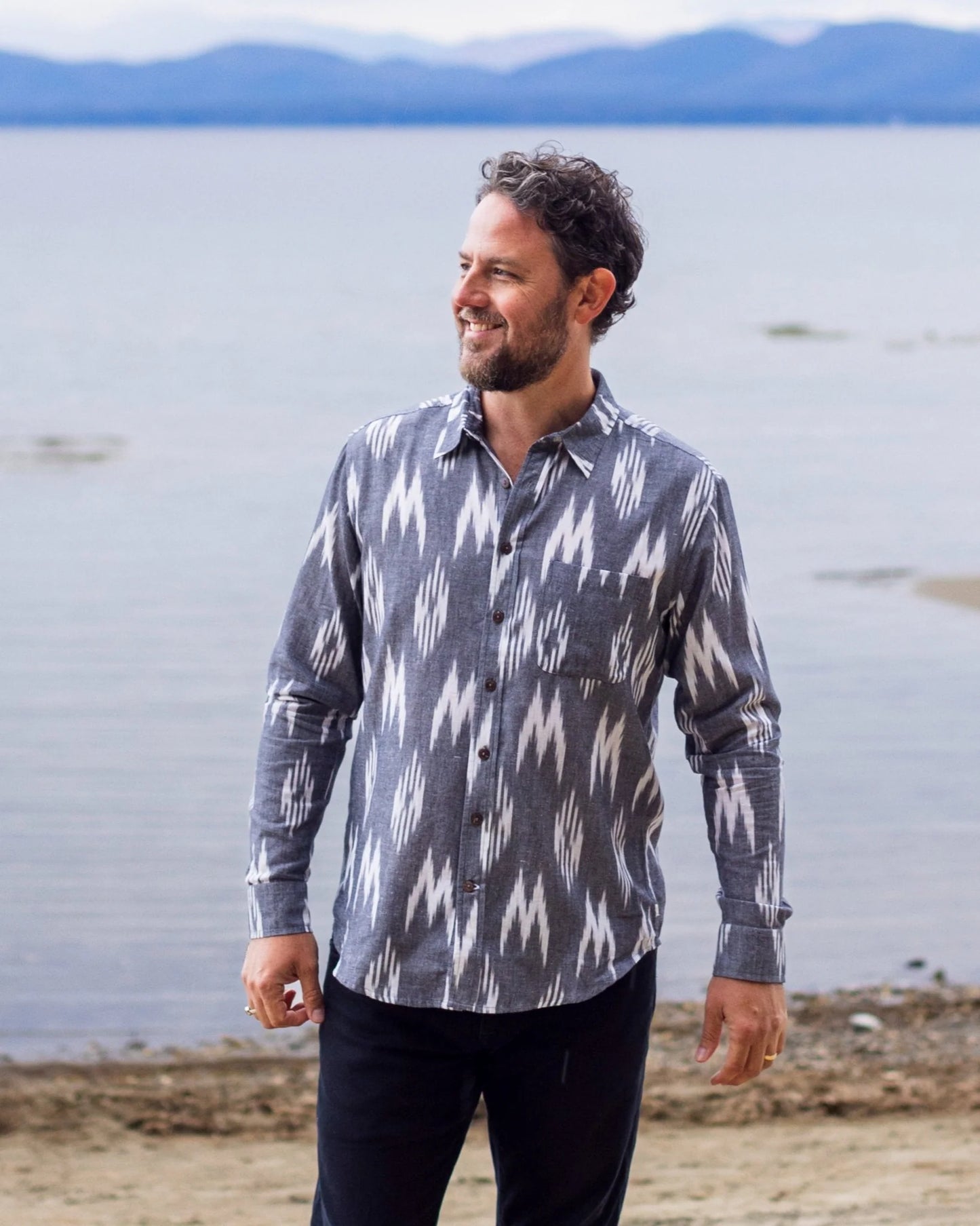 High quality cotton ikat shirt