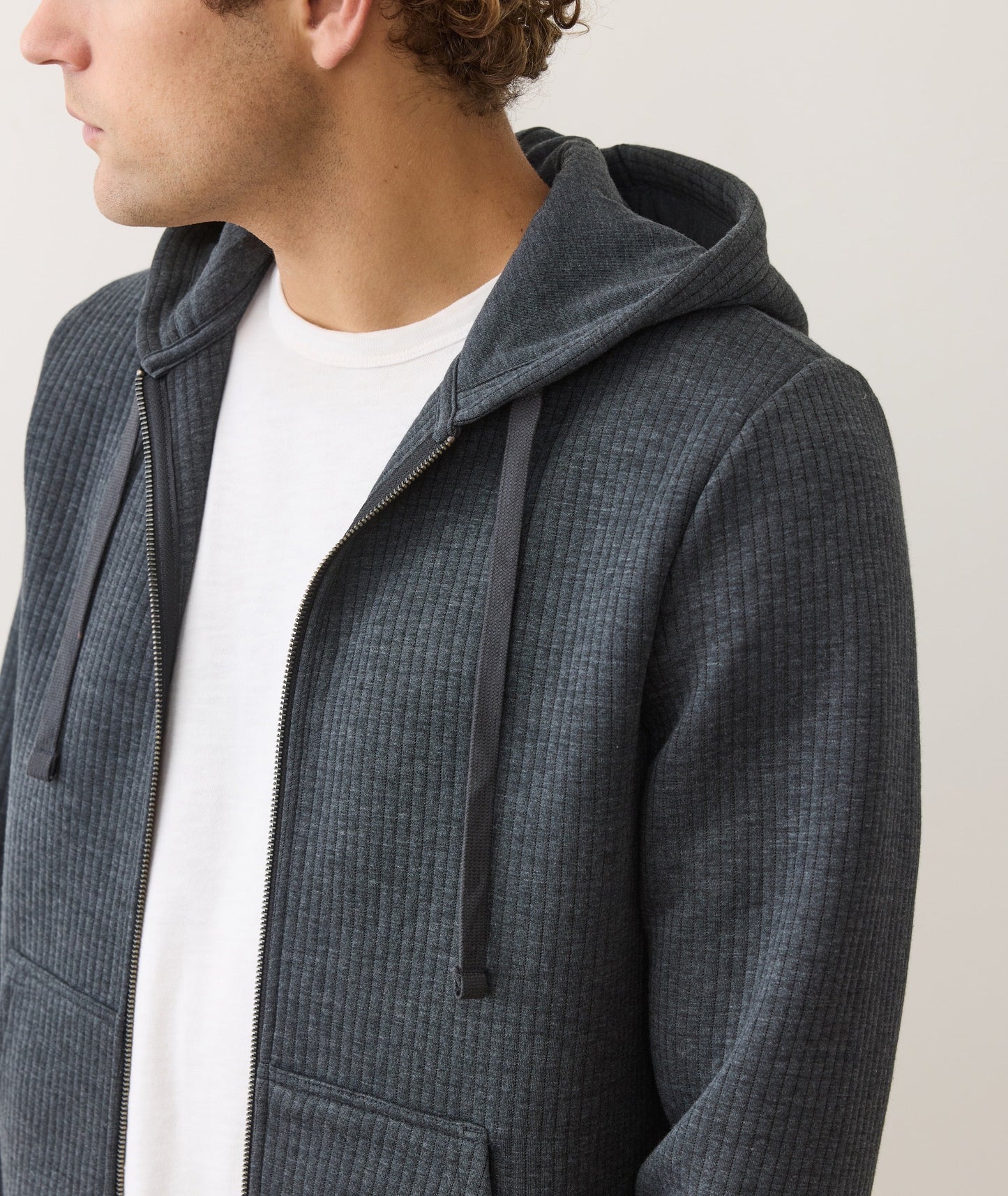 Marine Layer Corbet Quilted Zip Hoodie