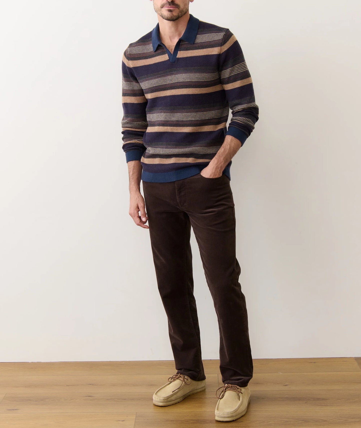 Marine Layer Liam Long Sleeve Sweater Polo