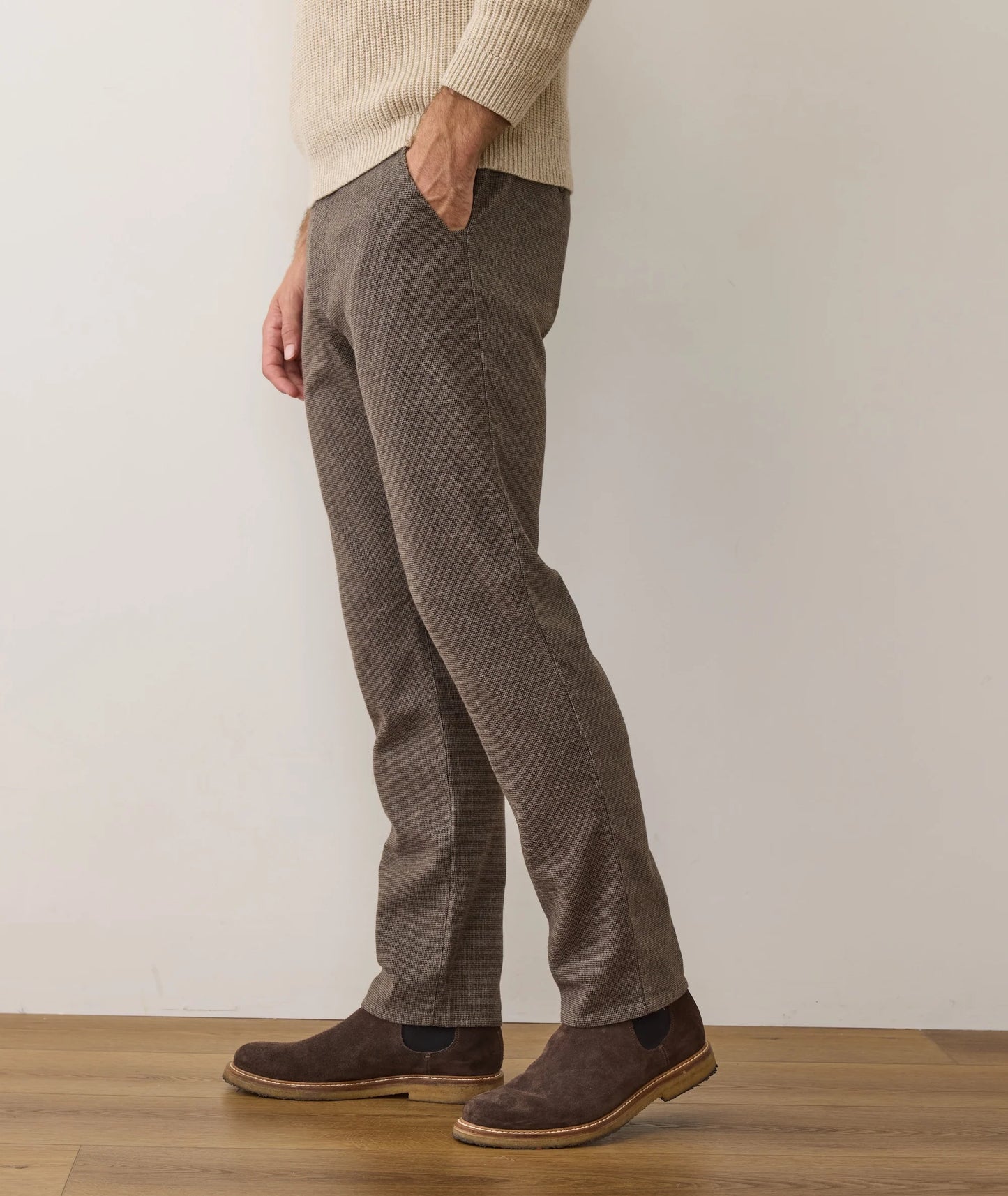Marine Layer Saturday Houndstooth Slim Straight Chino