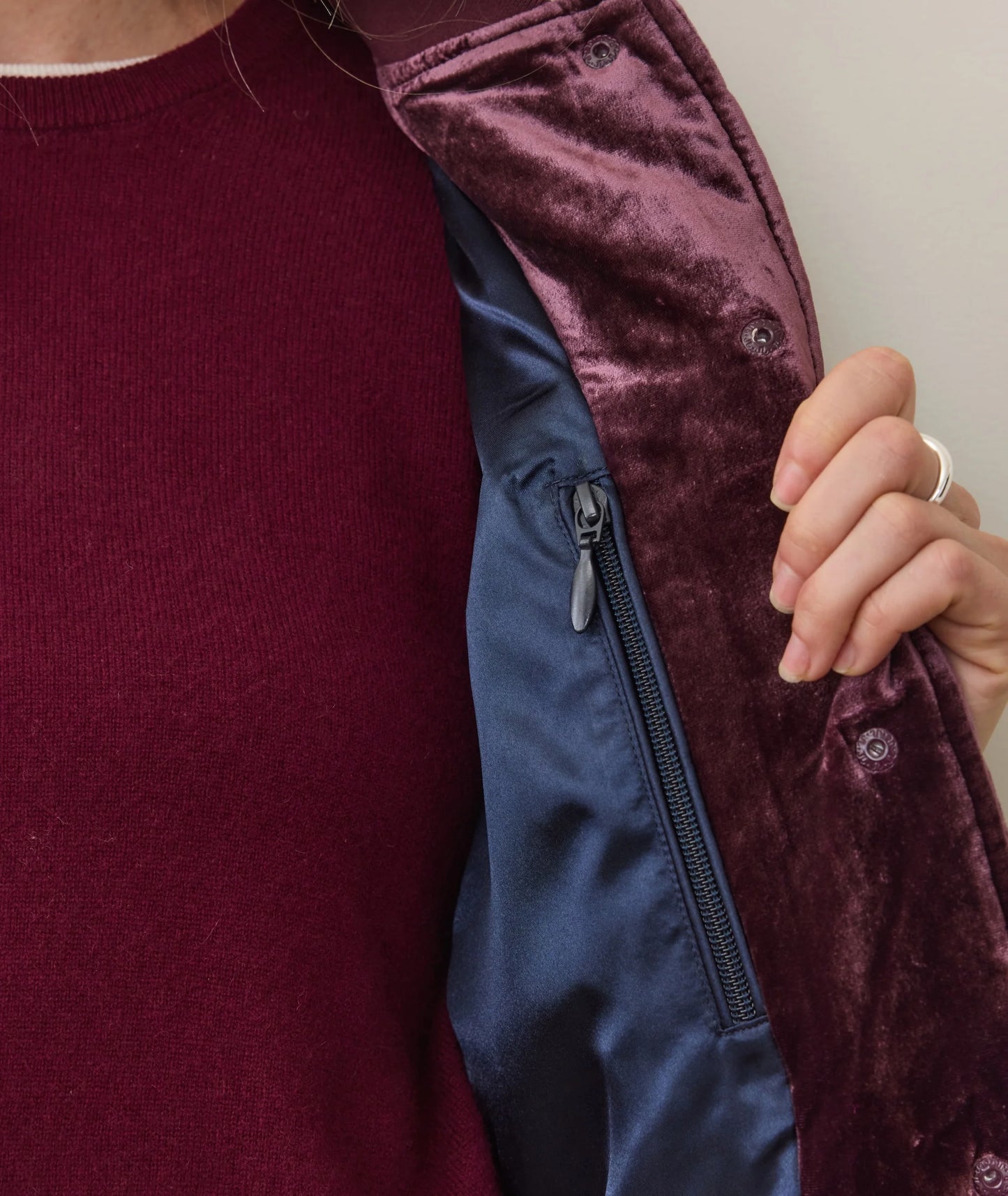 Marine Layer Anita Velvet Quilted Bomber