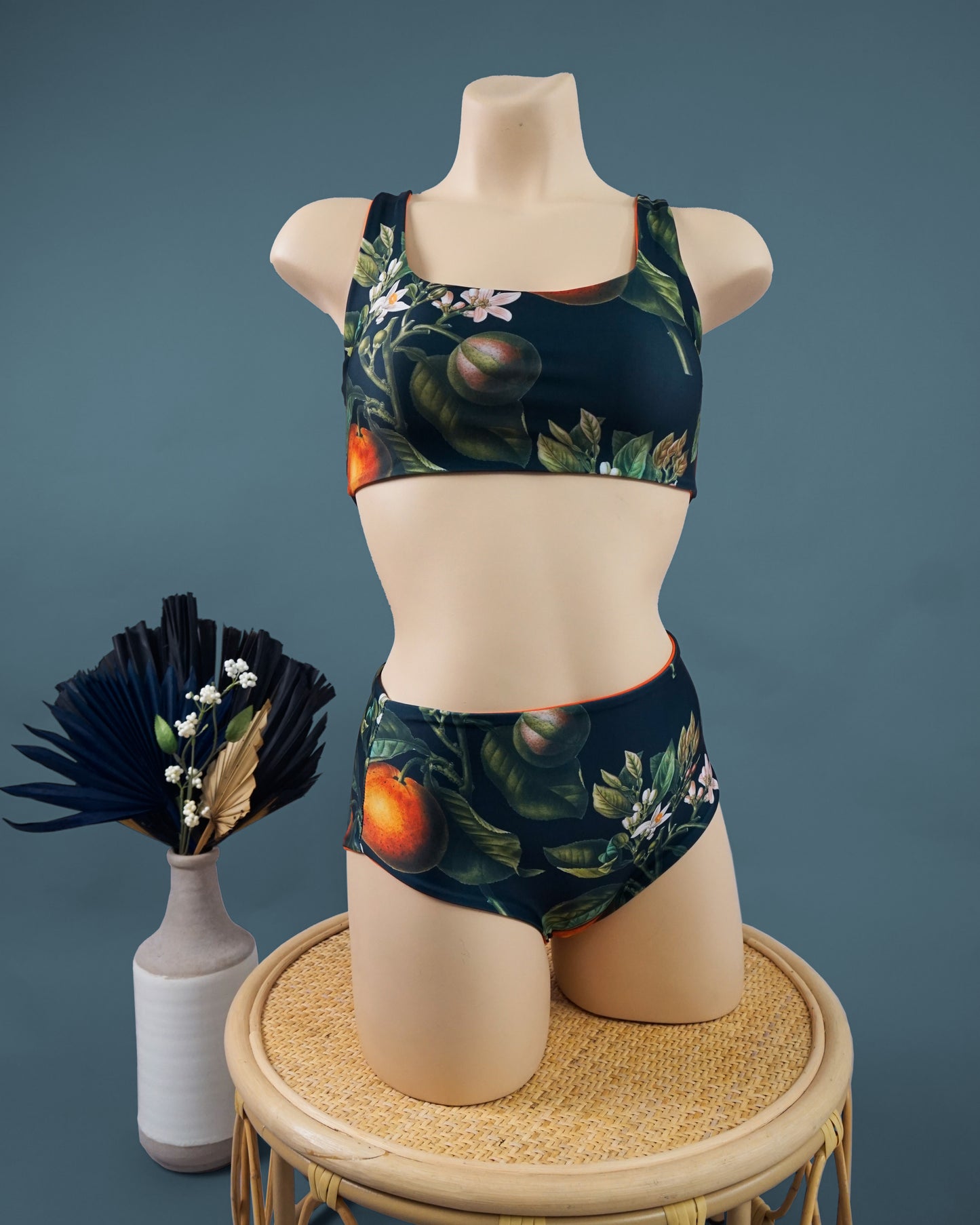 Saturday Swimwear x Harbour Thread Nova High Waisted Bottoms - Midnight Citrus