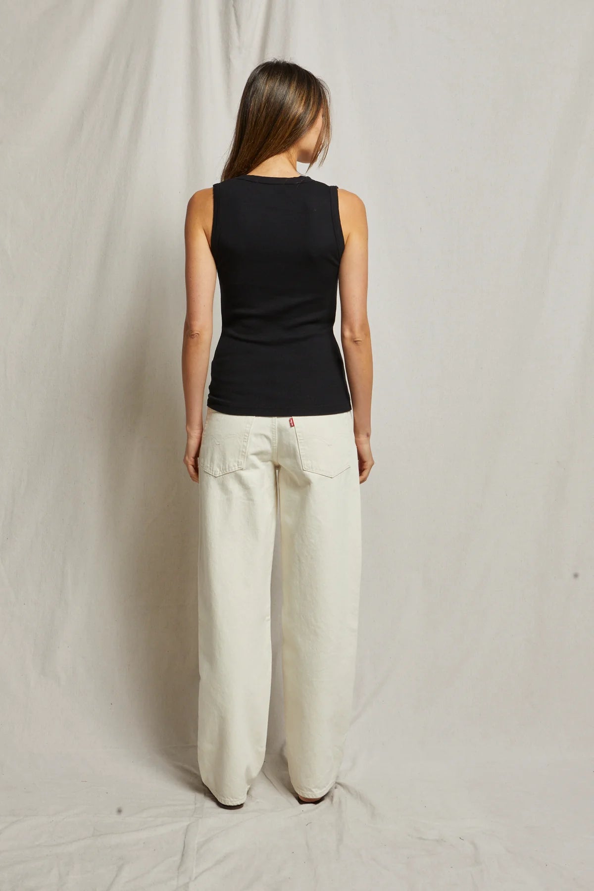 Perfect White Tee Jordan Ribbed U Neck Tank | Harbour Thread
