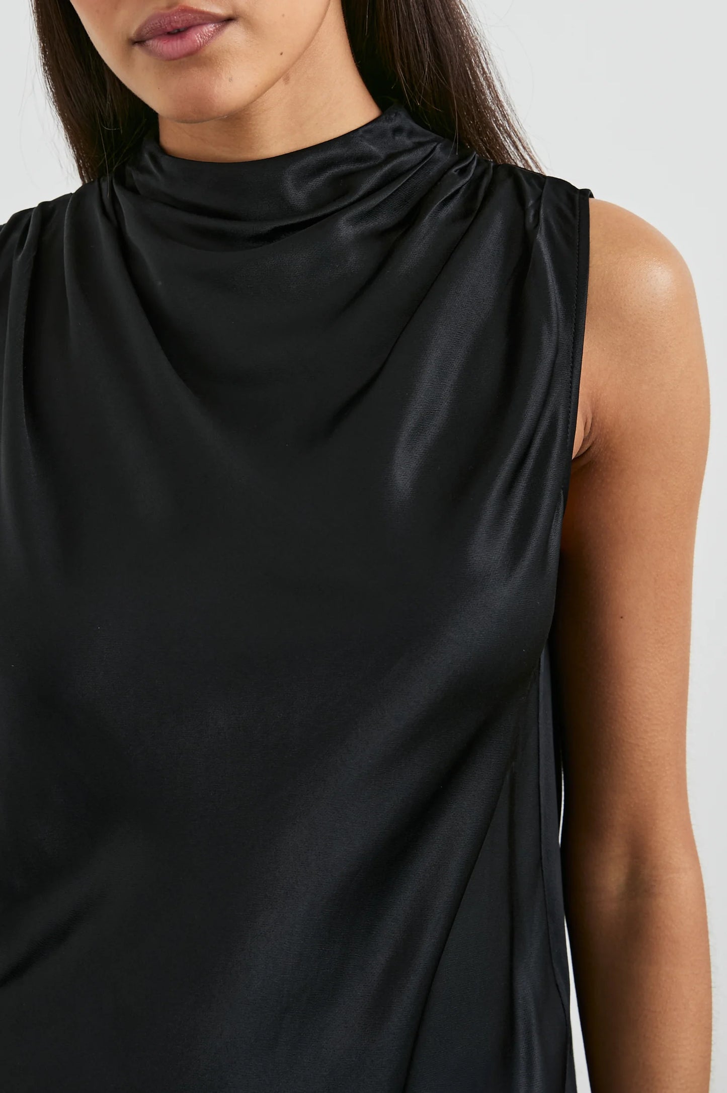The Kaleen Top from Rails offers beautifully draping detail across the chest and a mock neckline