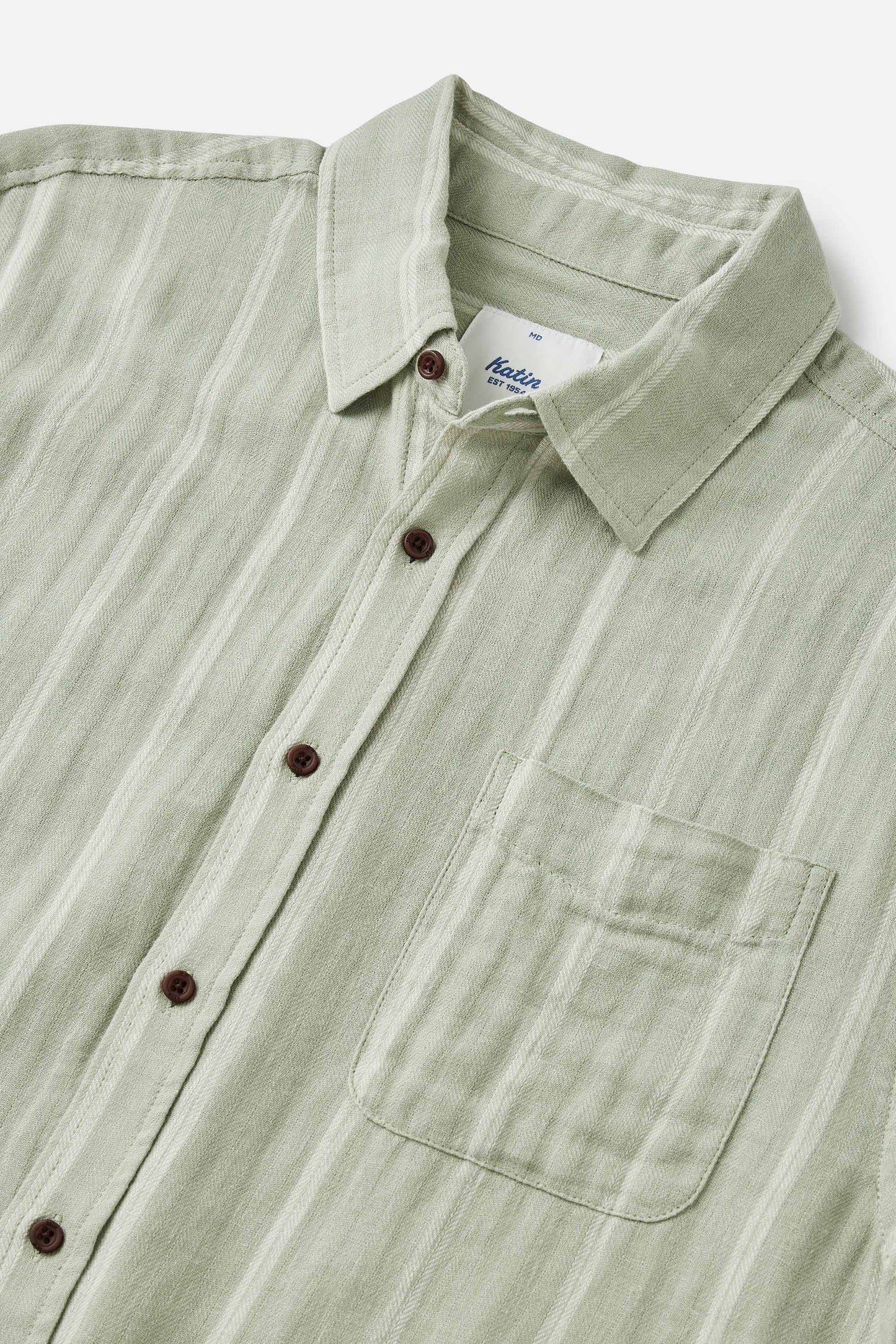 The Alan Shirt by Katin is available in the color Desert Sage at Harbour Thread in Burlington, VT.