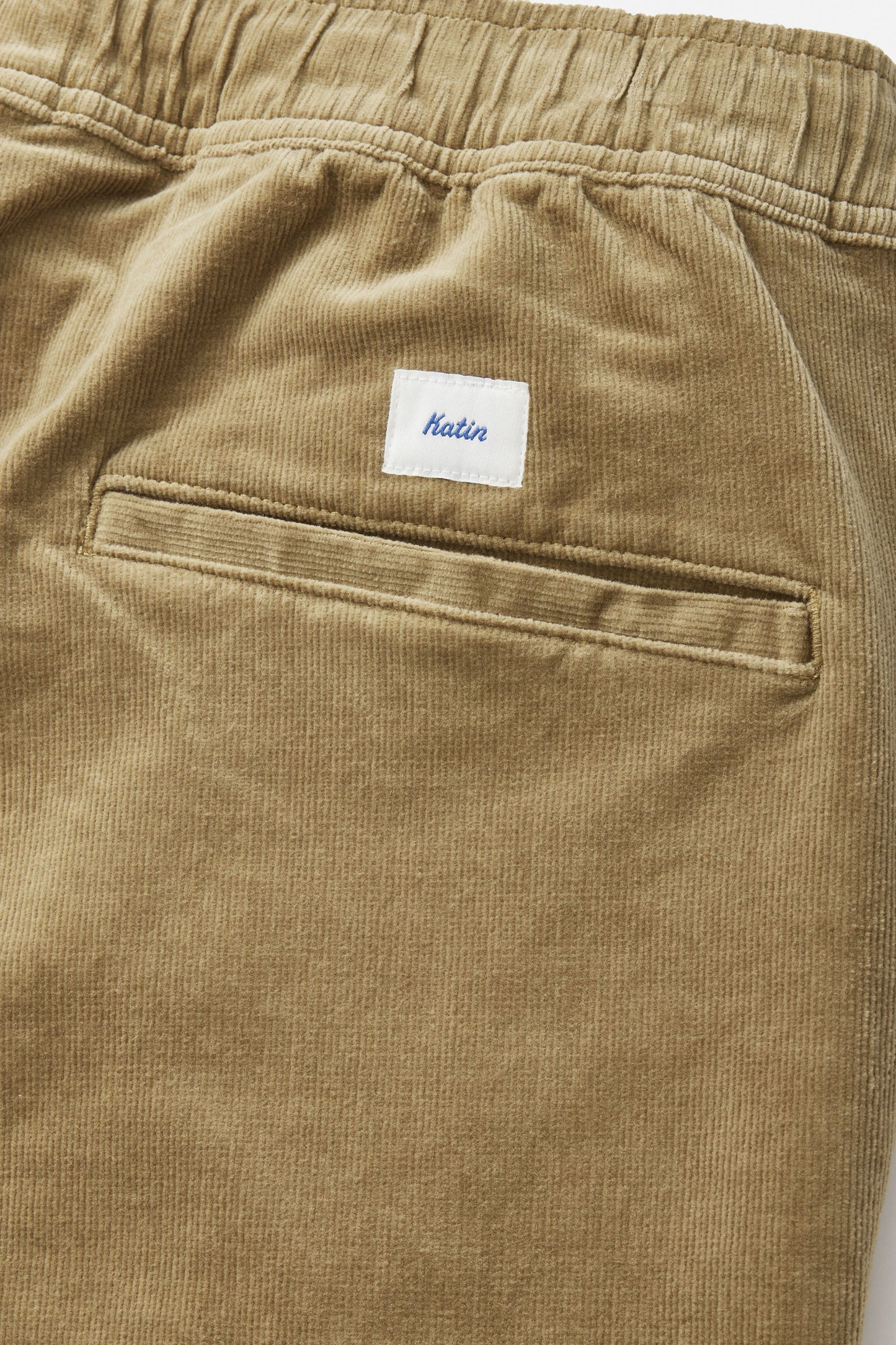 The Pipeline Corduroy Pant features back slash pockets and Katin label