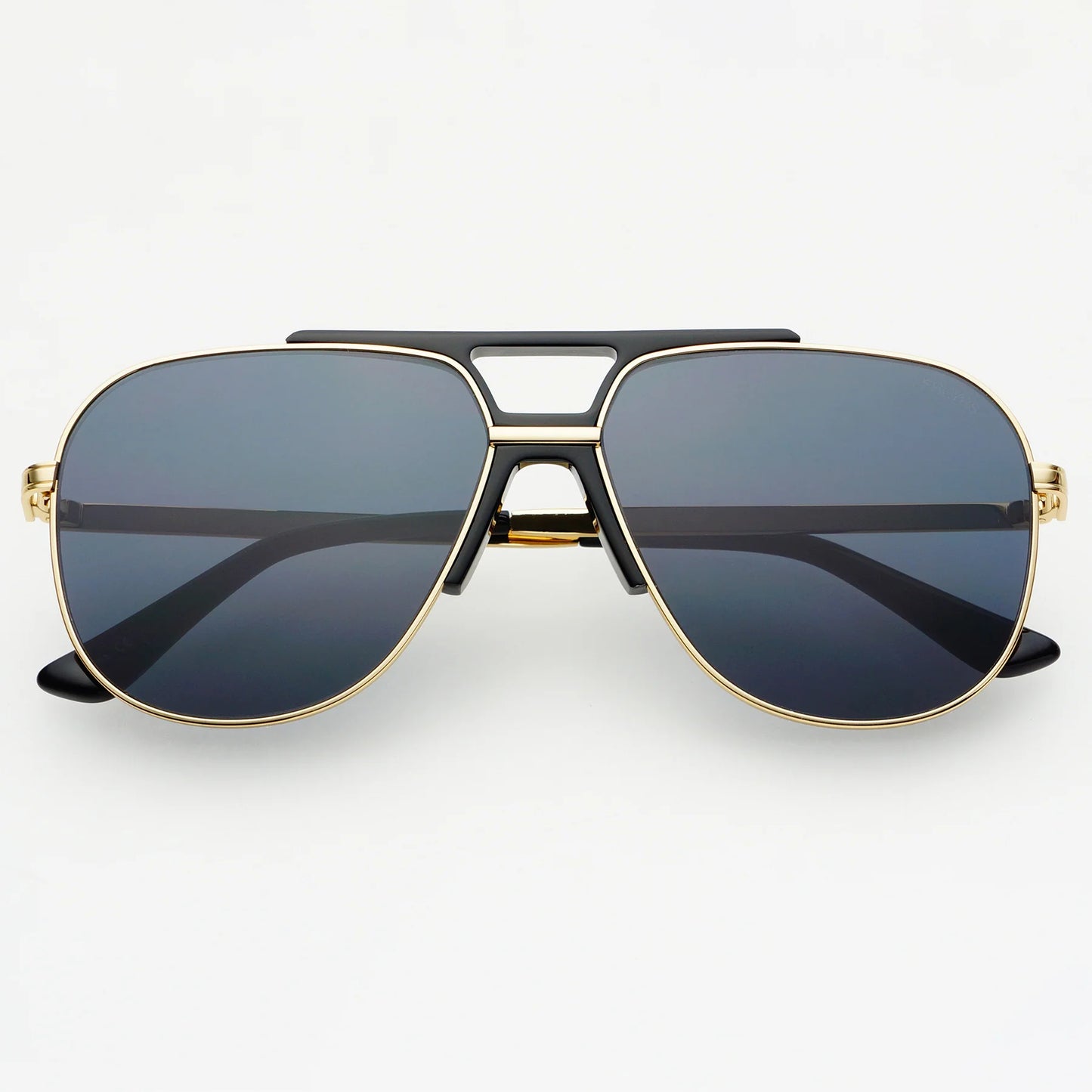 Black and grey unisex aviator sunglasses