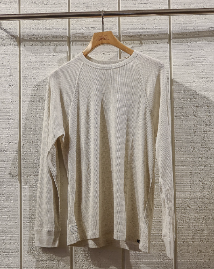 Faherty's Long Sleeve Could Waffle Crew is great for both layering, and styling solo