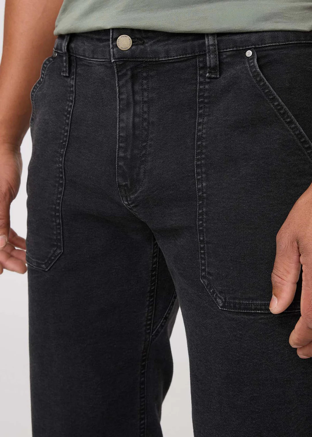 Men's black utility jeans from DUER