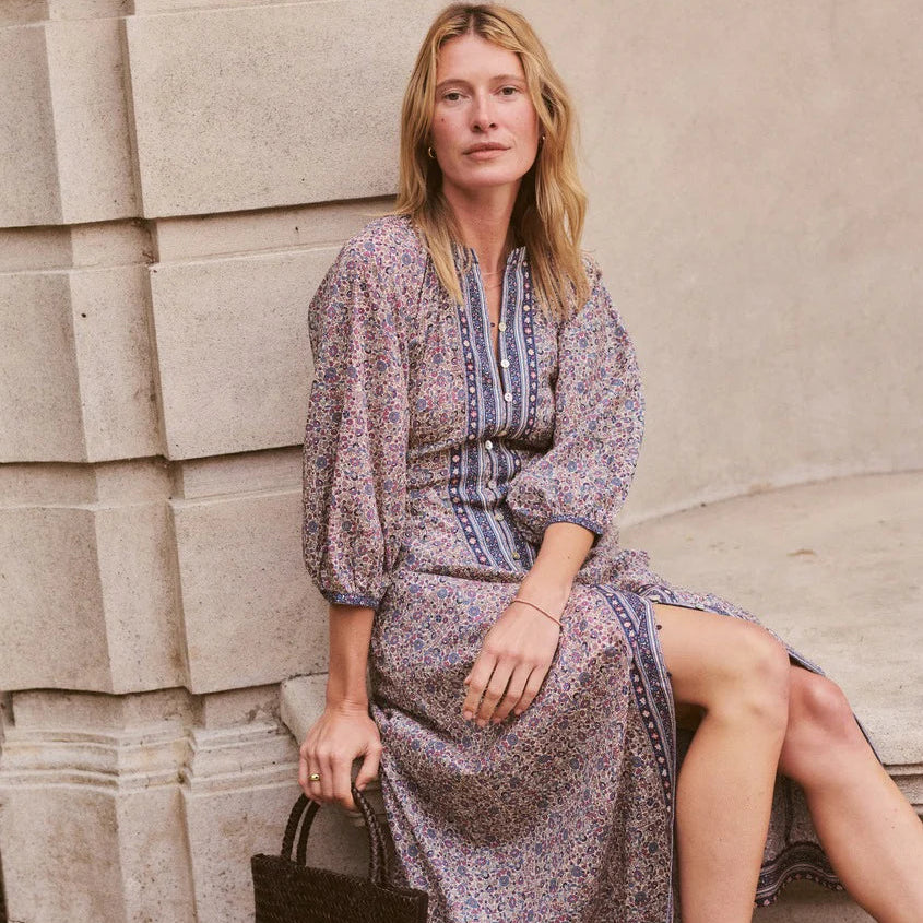 maxi dress with layers Women's Willow | Blue Floral Model: Stas Max Studio Tj Maxx tone long maxi dress Availability:In stock