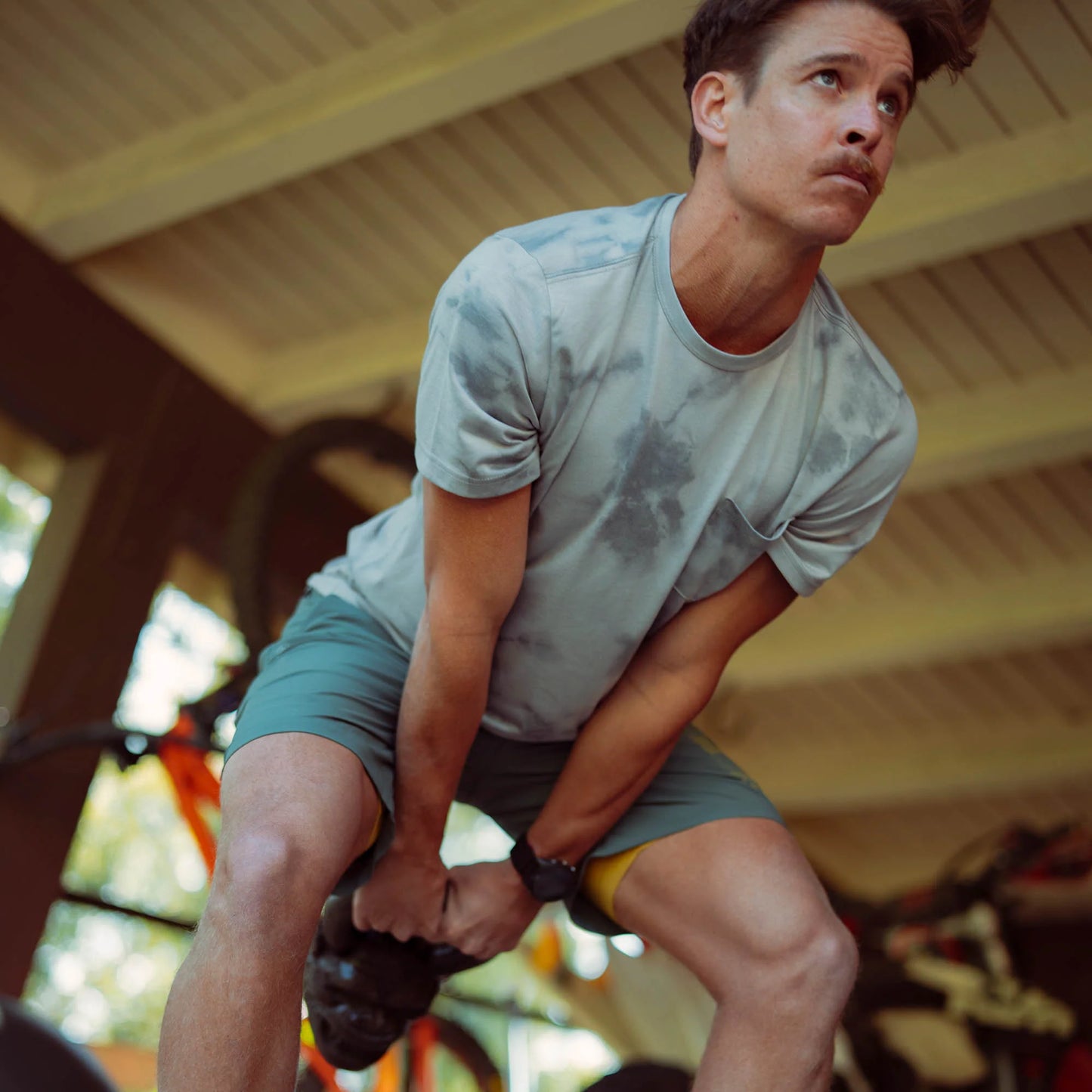 Shop the Roark Mathis Pocket Short Sleeve Active Tee at Harbour Thread in the color Ghost Grey