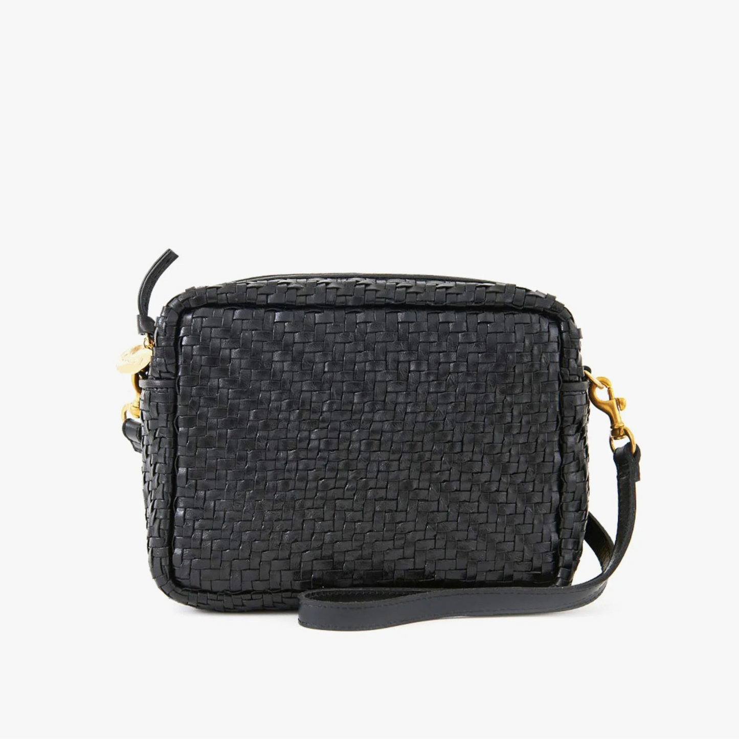 Black Woven Zig Zag Midi Sac by Clare V.