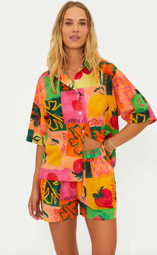 Make a summer statement with the Beach Riot Naida Fruit Market Top and matching shorts