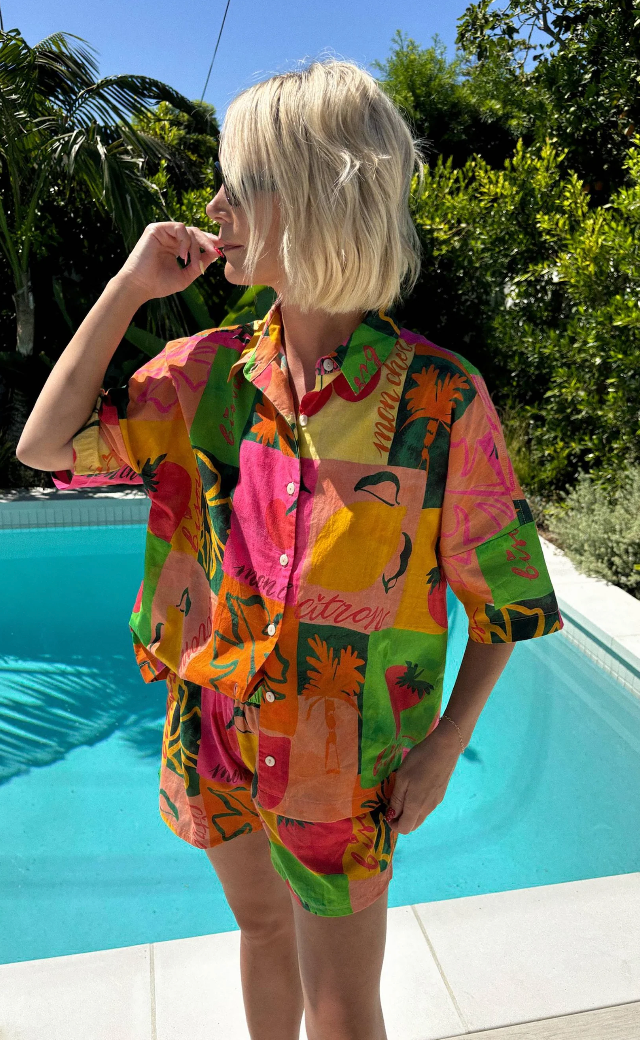 Shop the Beach Riot Naida Top at Harbour Thread women's boutique in the colorful Fruit Market print