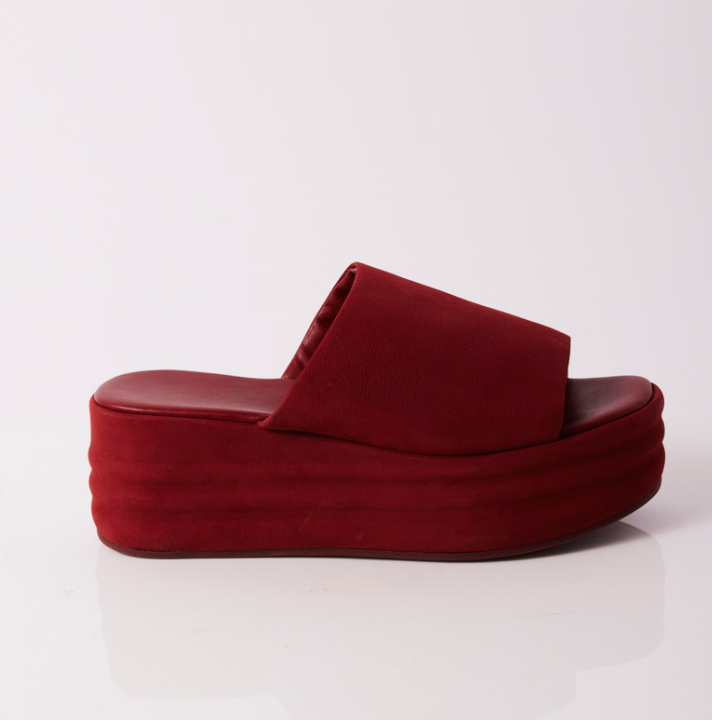 Women's red platform slide sandals by Free People