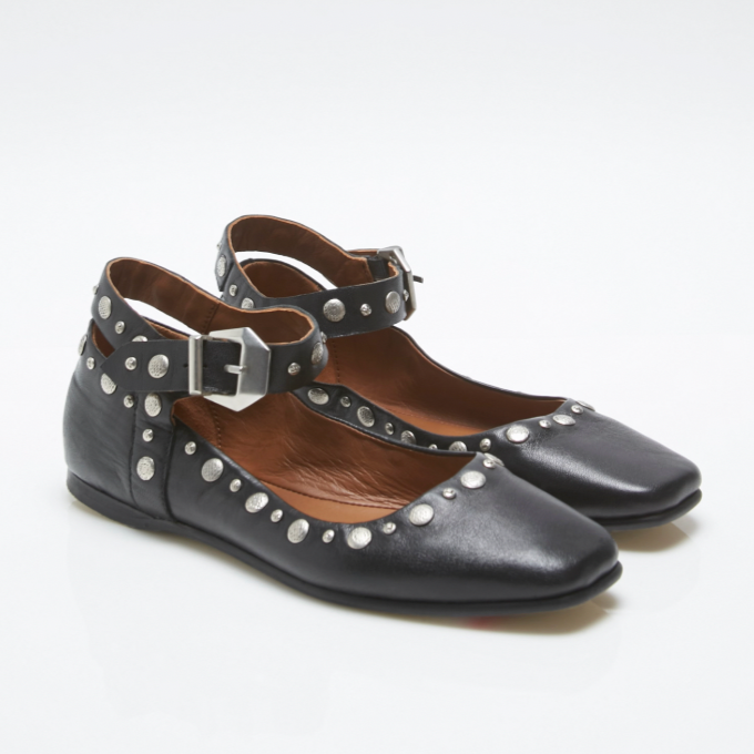 The Free People Mystic Mary Jane Flats are available at Harbour Thread boutique in the color Black