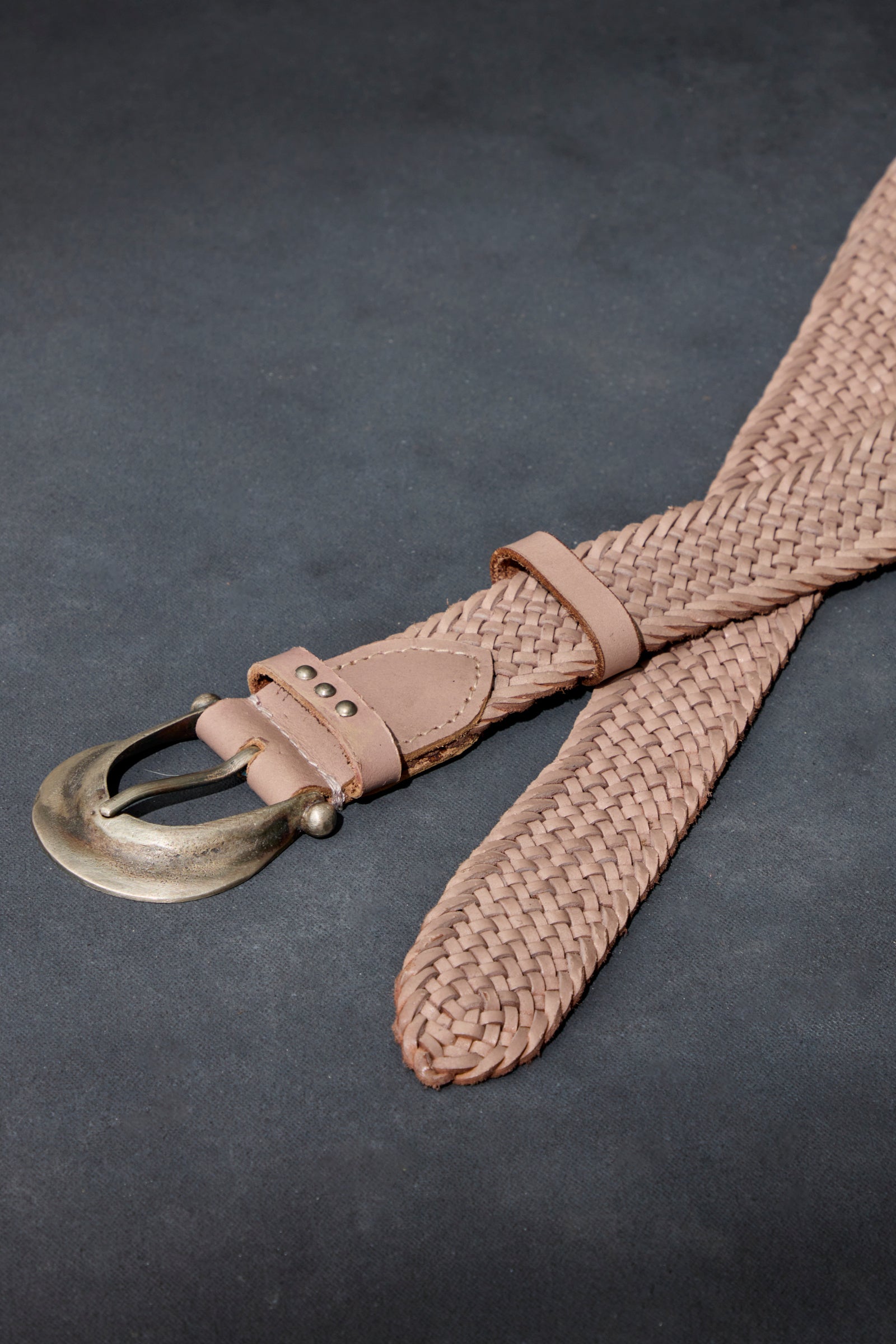 NEW FREE PEOPLE We The Free Brix Leather Belt In Oyster Mauve S/M Free People We The Free Brix Belt | Harbour Thread main image 3
