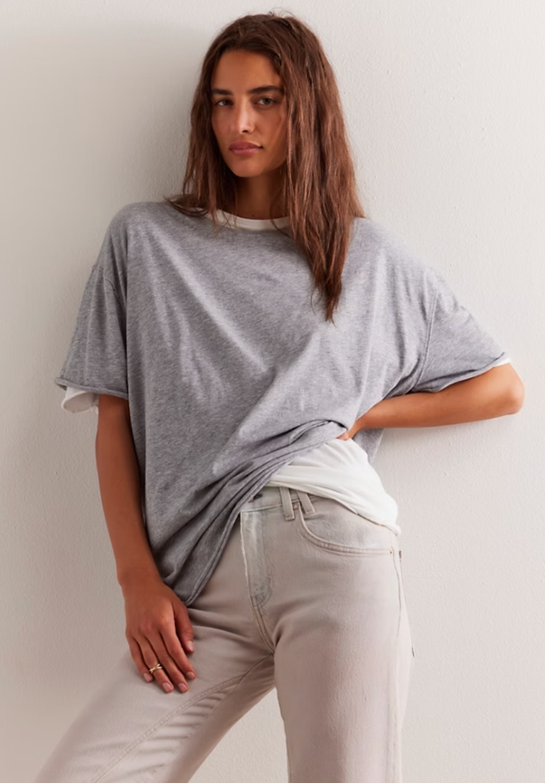 The heather grey Nina Tee by Free People