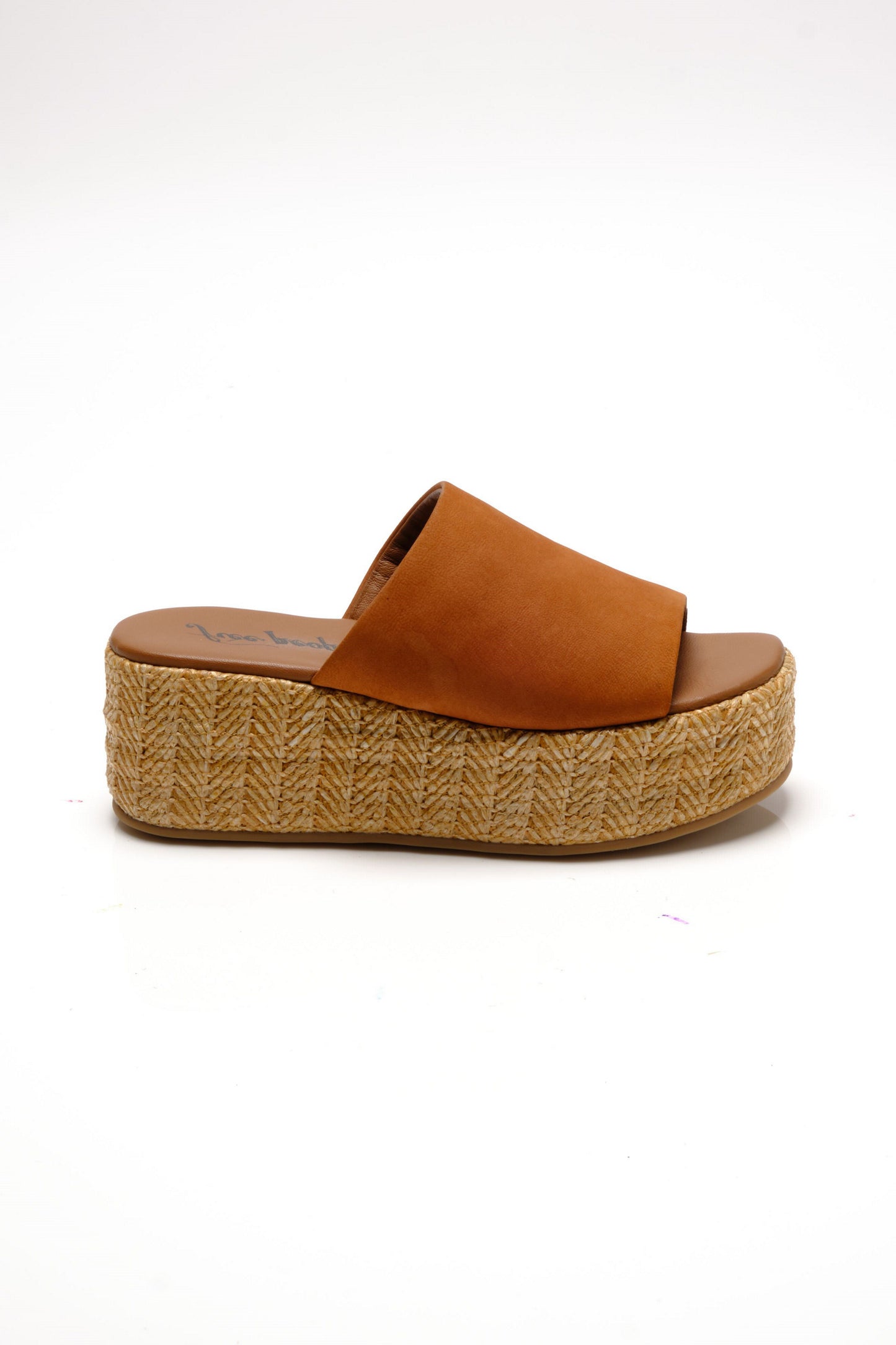 Free People's Tan Harbor Raffia Flatform Sandal