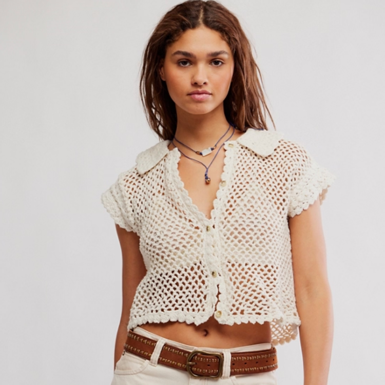 Shop the Free People Lily Crochet Top at Harbour Thread women's boutique in Burlington, VT for effortlessly cool warm-weather style.