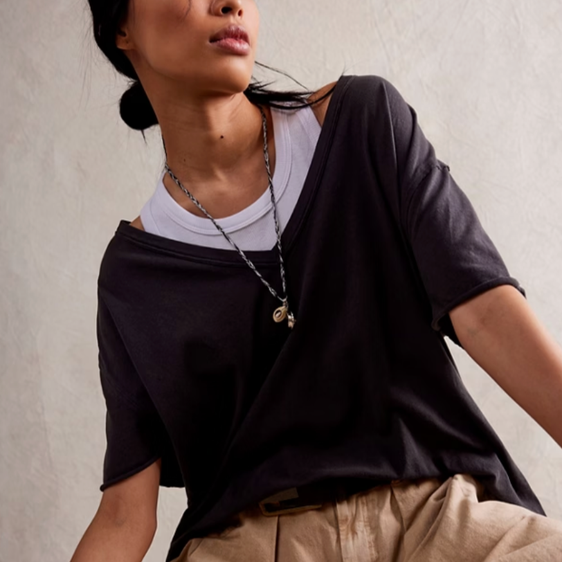 Free People Nina V-Neck Tee | Harbour Thread