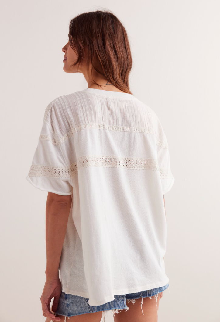 Women's lace trim t-shirt from Free People