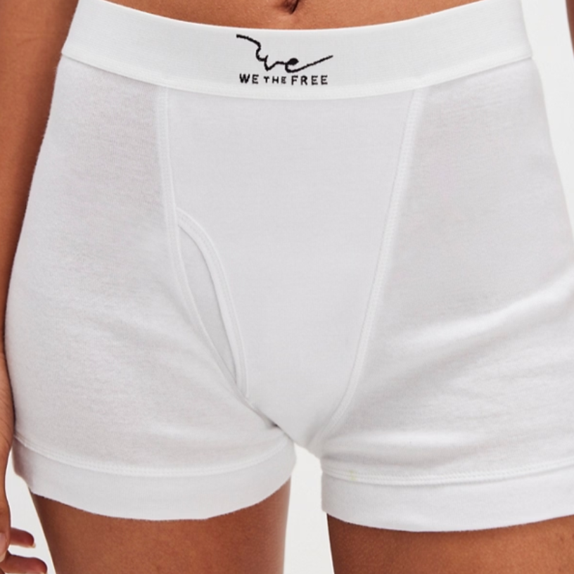 Women's ivory We The Free boxer briefs at Harbour Thread