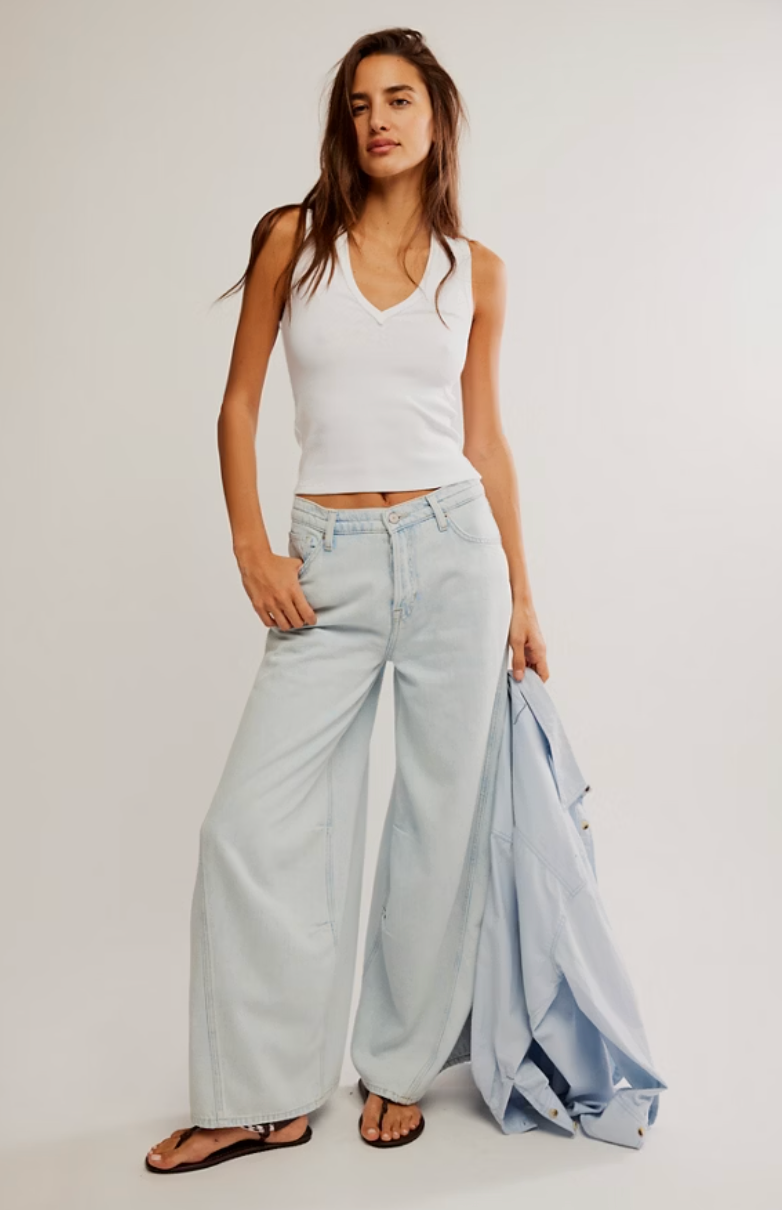 Shop the Westward Demi Jeans by Free People at Harbour Thread for casual cool style