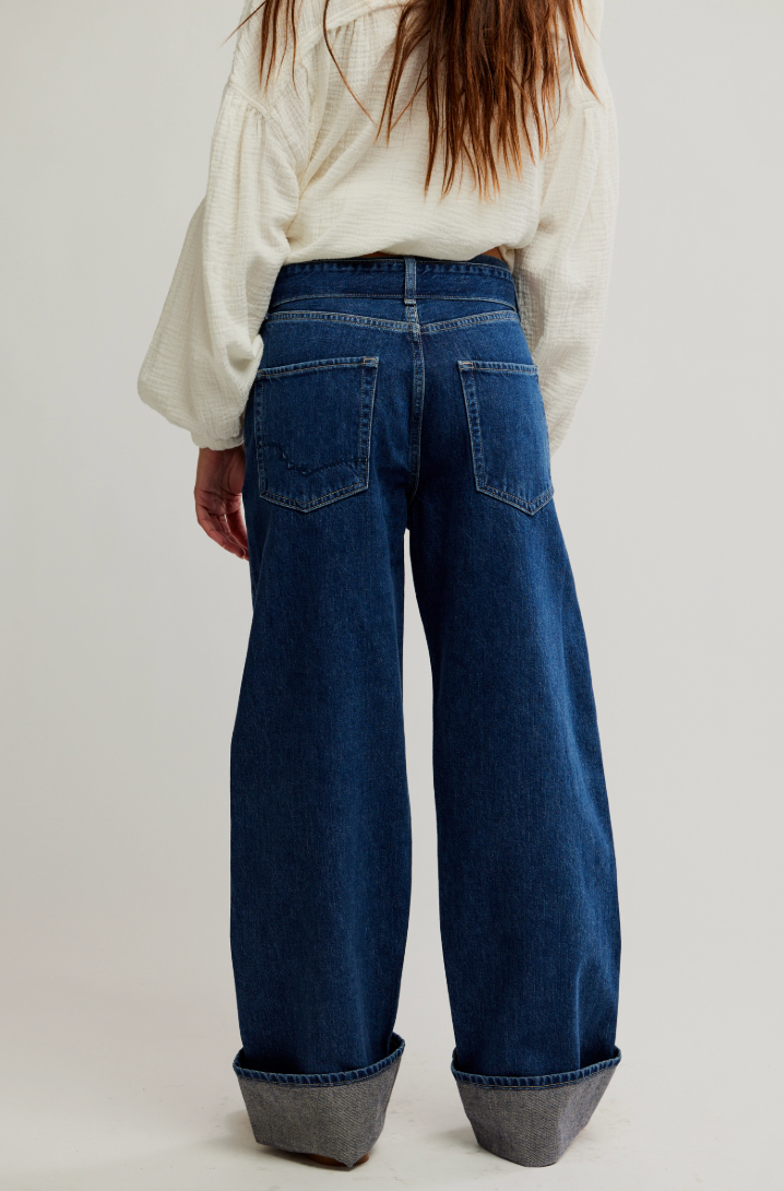 Free People East Bay Cuffed Jeans