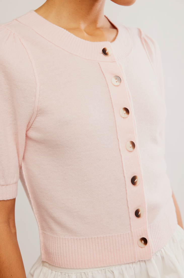 light pink Free People cardigan