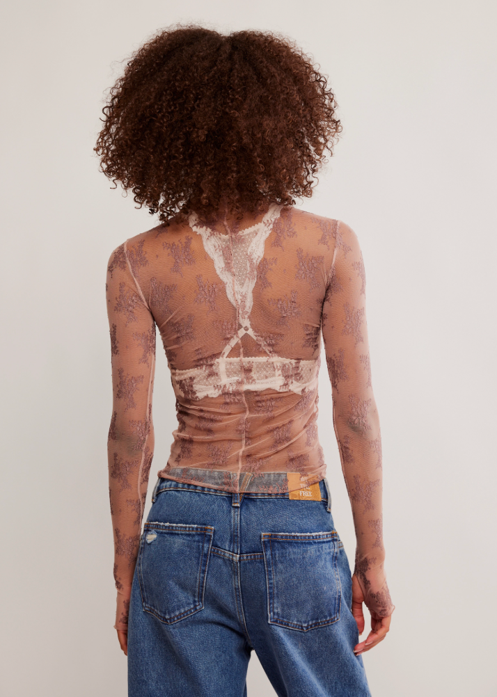 Free People Two Tone Lady Lux Layering Top