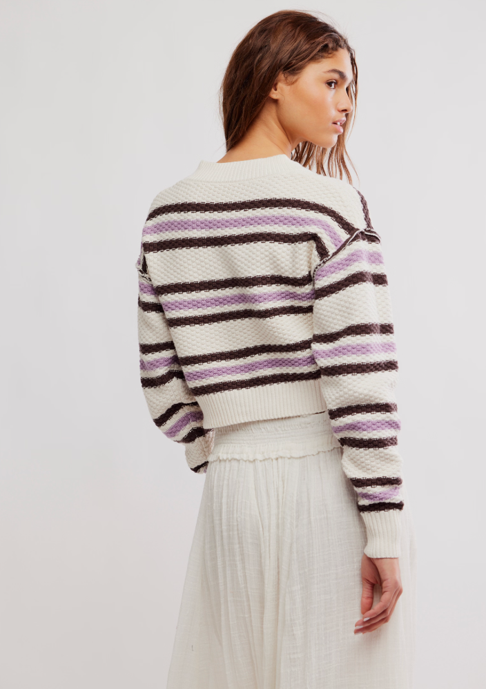 Free People Lila Stripe Cardi