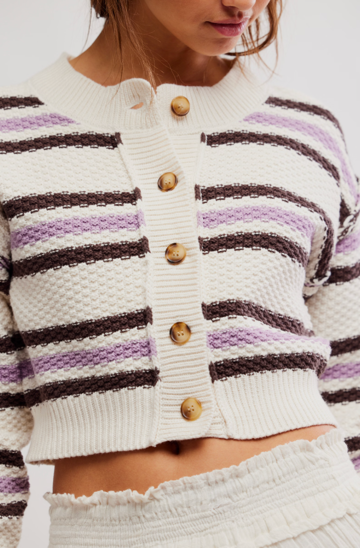 Free People Lila Stripe Cardi