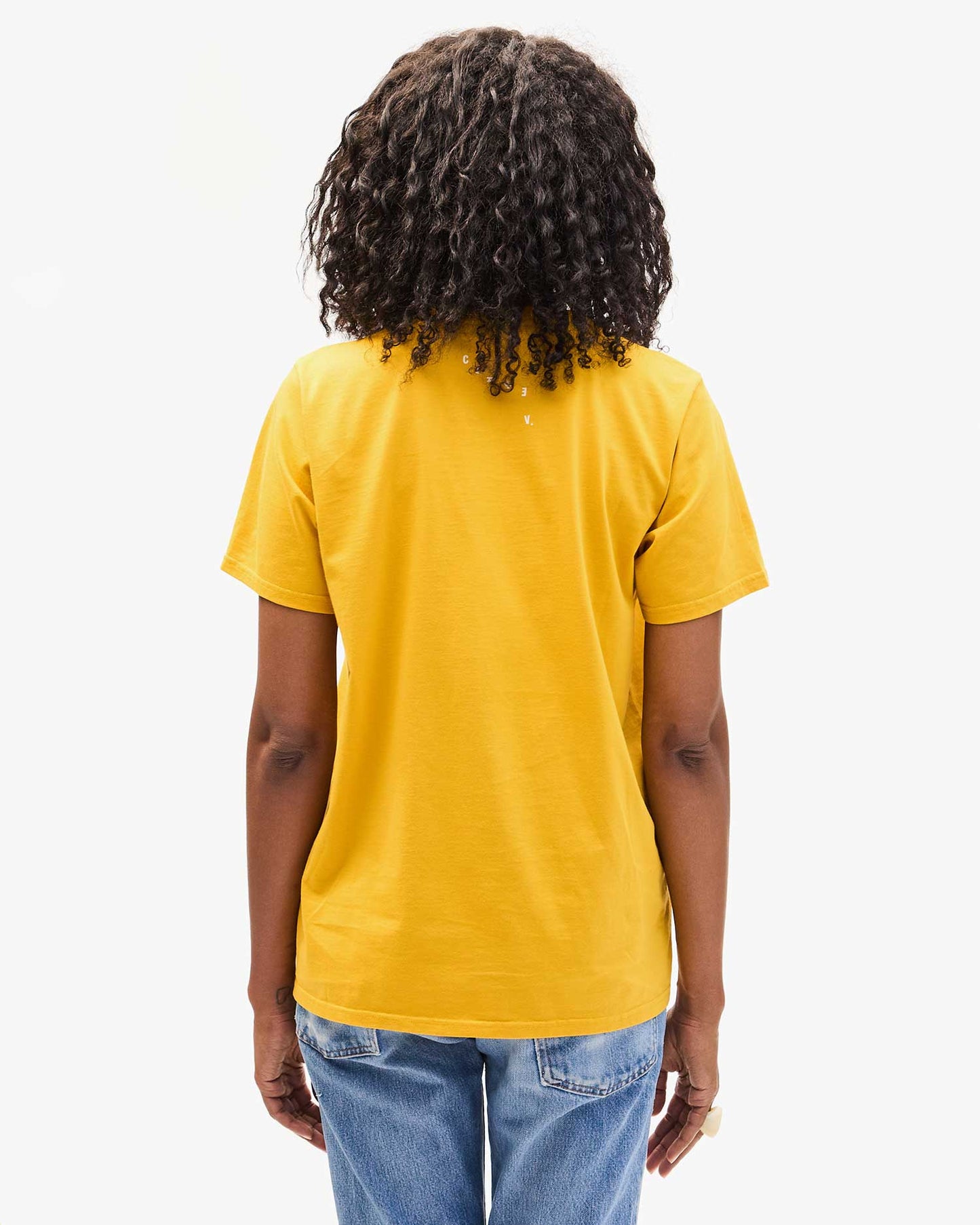 Women's yellow short sleeve t-shirt from Clare V. at Harbour Thread.