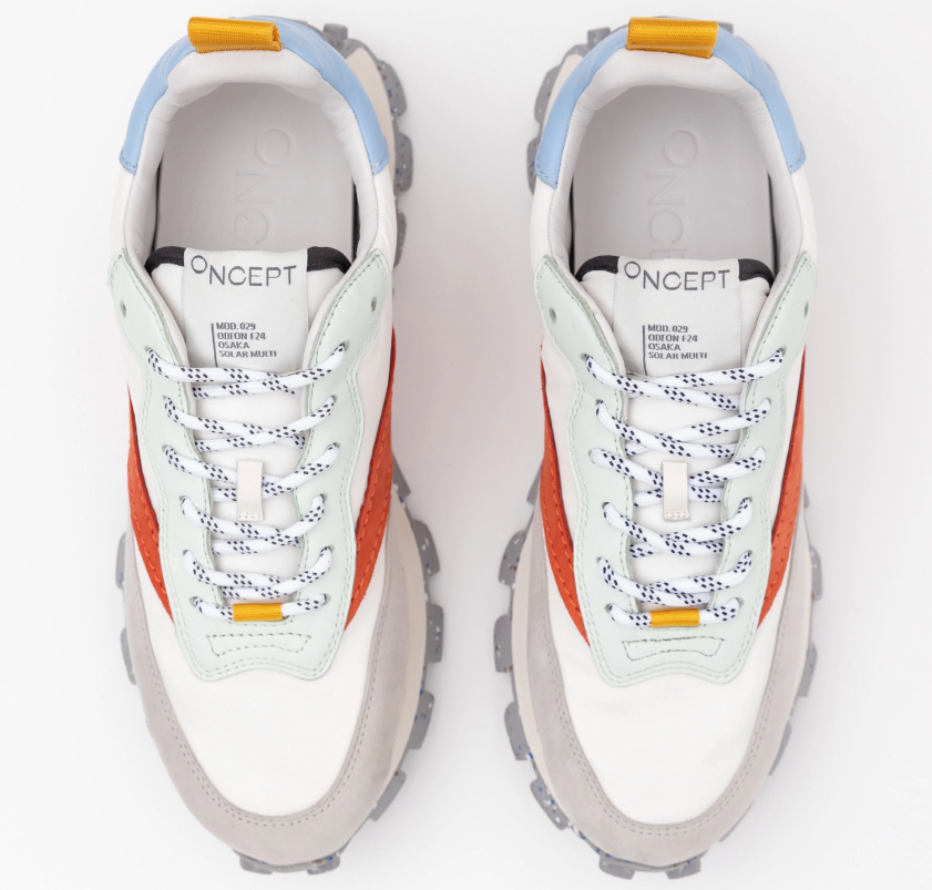Top view of the Solar Multi Osaka lug bottom trainer sneaker by Oncept