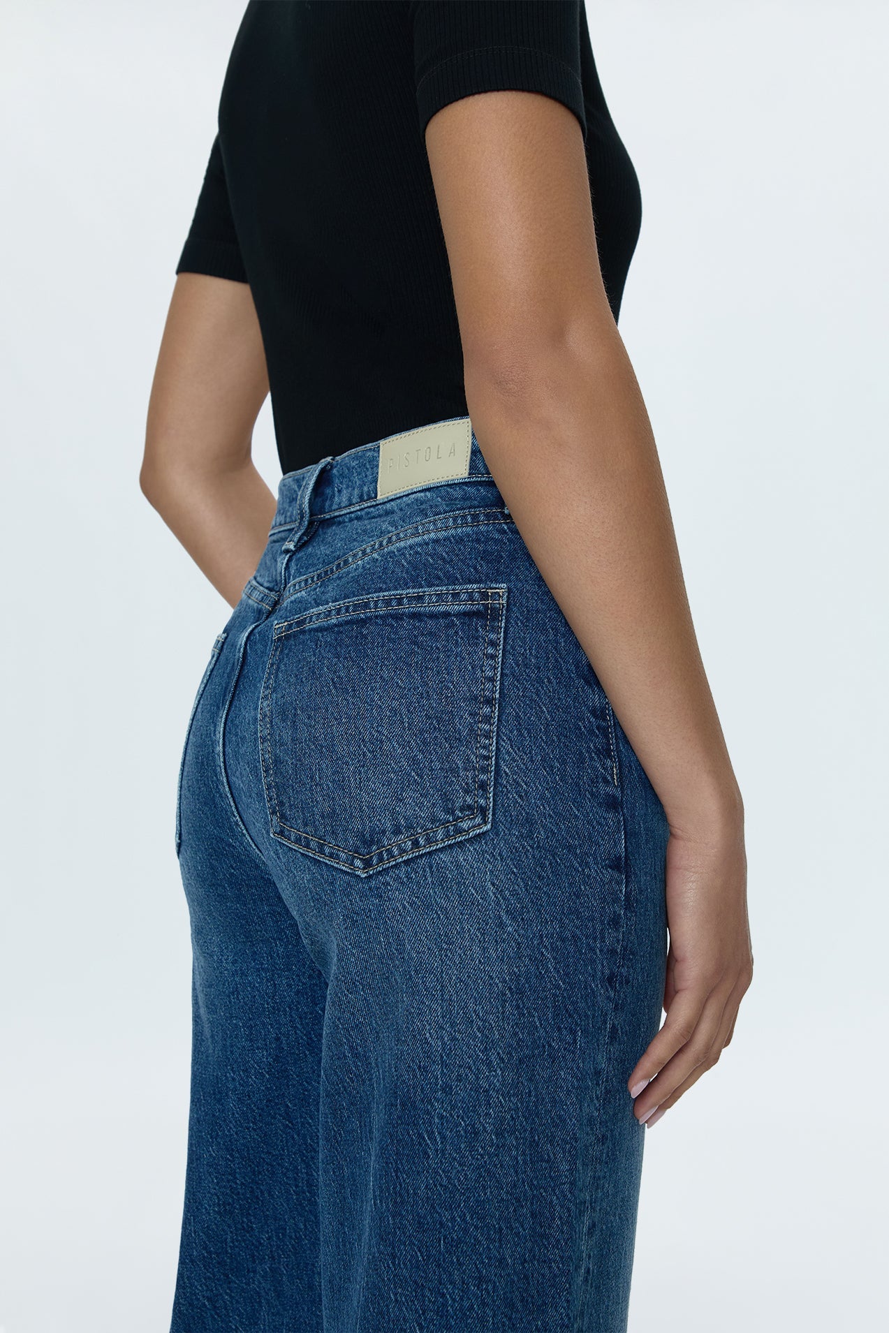 PISTOLA Lana Crop High Rise Ultra Wide Women's Jean | Harbour Thread