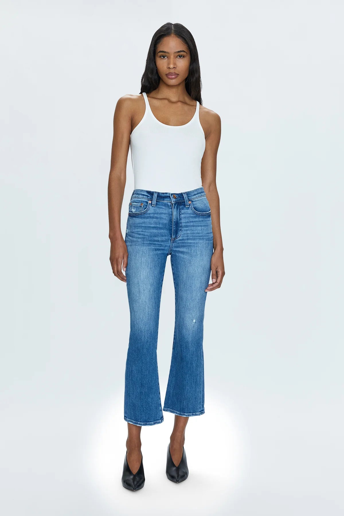 Shop the PISTOLA Lennon High Rise Crop Boot Jean in Fling Vintage at Harbour Thread