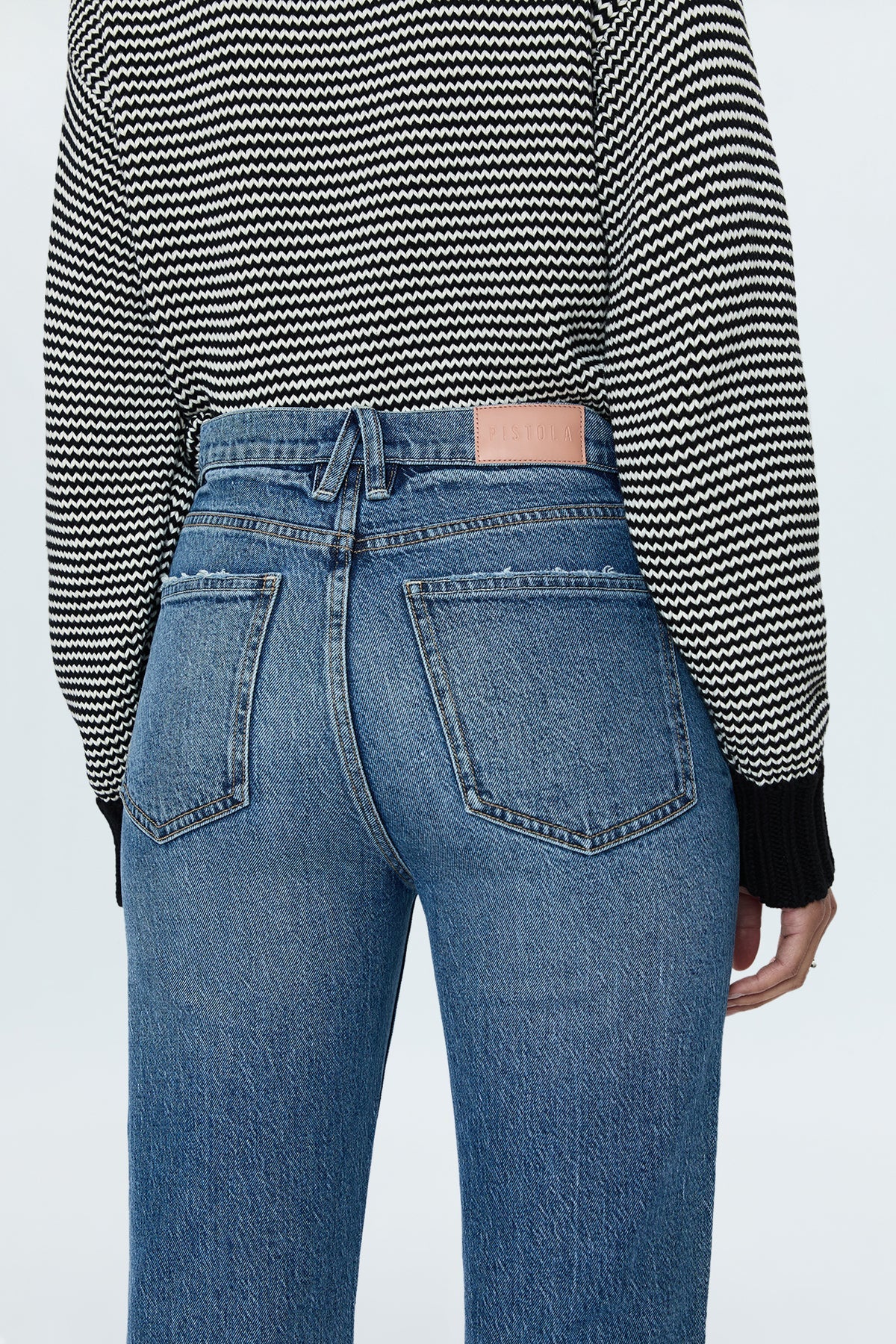 Slightly distressed medium wash women's jeans