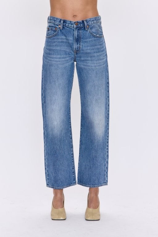 PISTOLA Lexi Mid Rise Bowed Straight