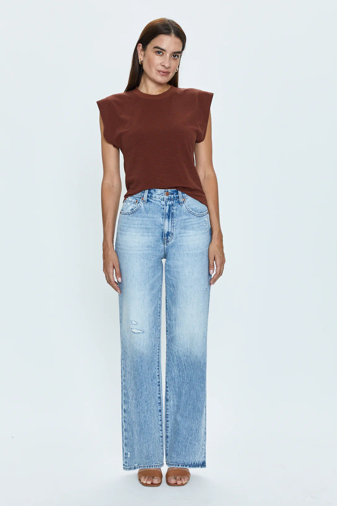 PISTOLA Grayson High Rise Baggy - Escapade Distressed