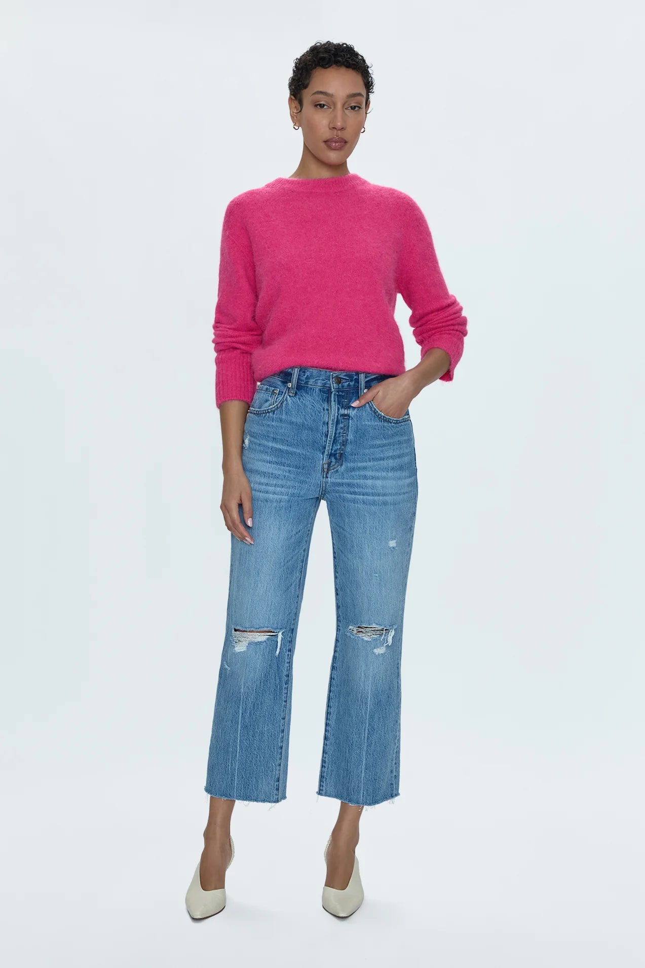 PISTOLA Cassie Super High Rise Straight Crop Jean