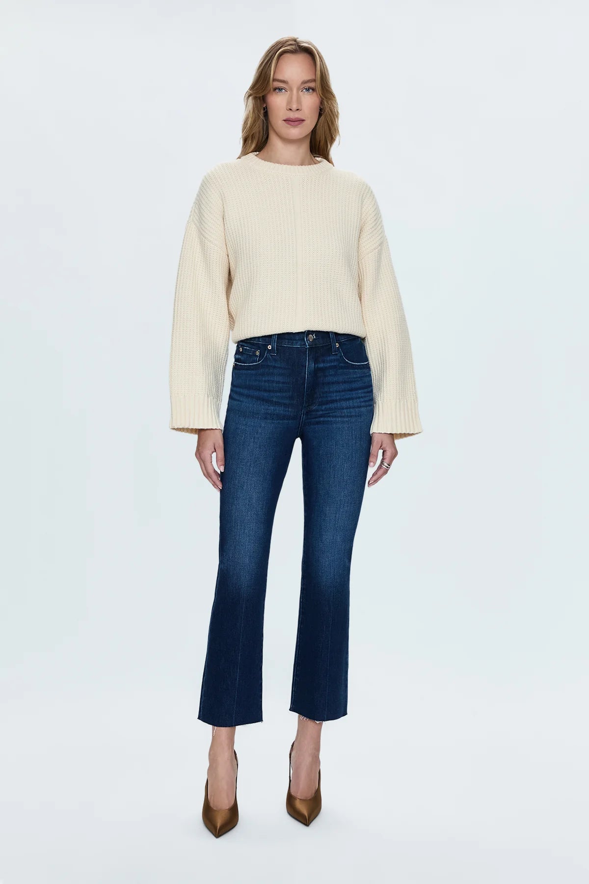 For a figure flattering cigarette silhouette crafted from super stretch denim, shop the Monroe High Rise Cigarette Jean by Pistola at Harbour Thread