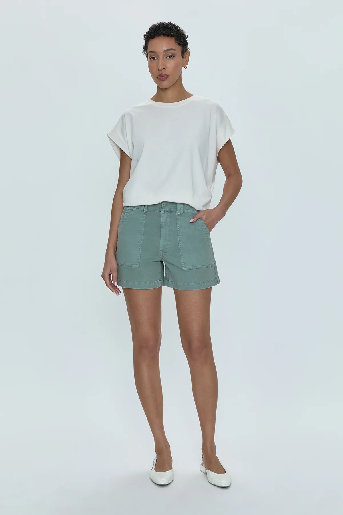 PISTOLA Marissa High Rise Utility Short