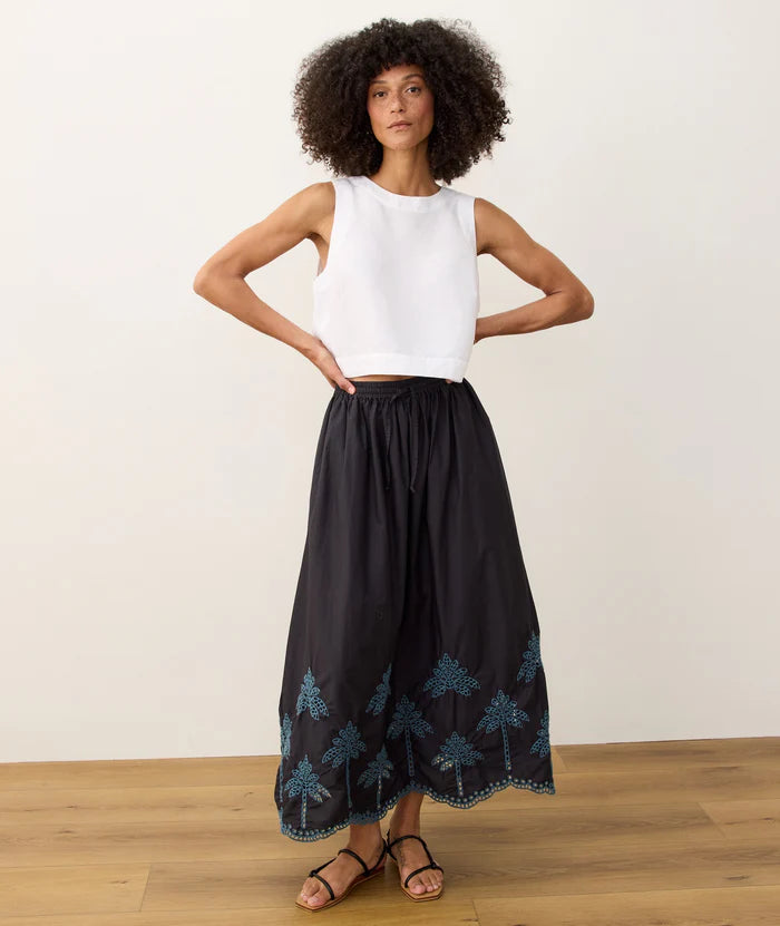 The Marine Layer Ryland Eyelet Drawstring Skirt can easily be dressed up or down for your summer occasions. Find yours at Harbour Thread in Burlington, VT!