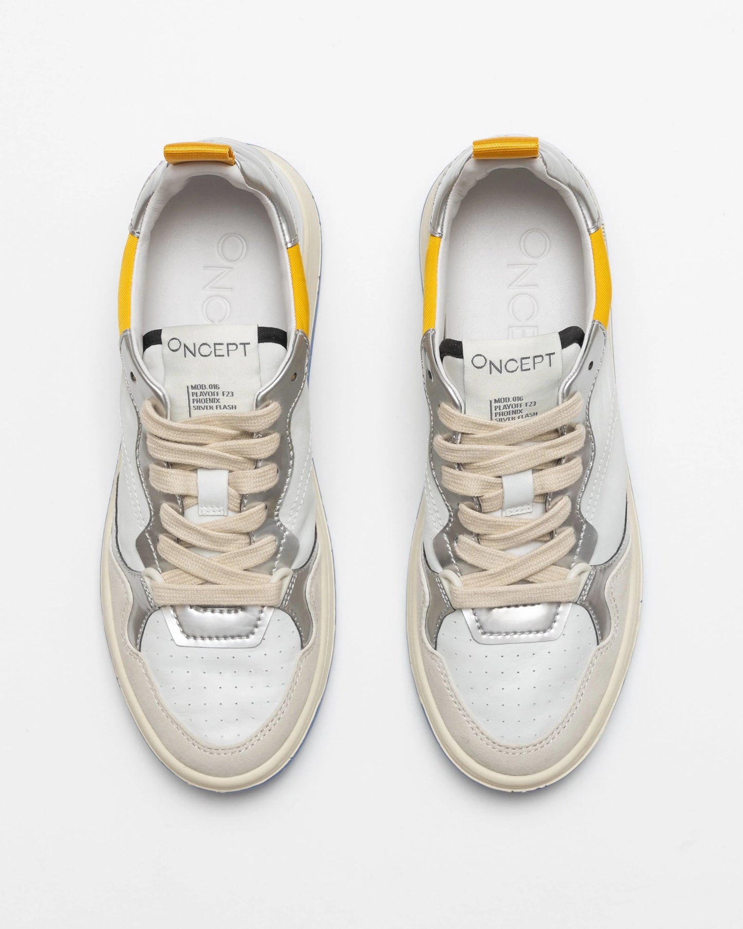 The Oncept Phoenix Sneaker in the color Silver Flash