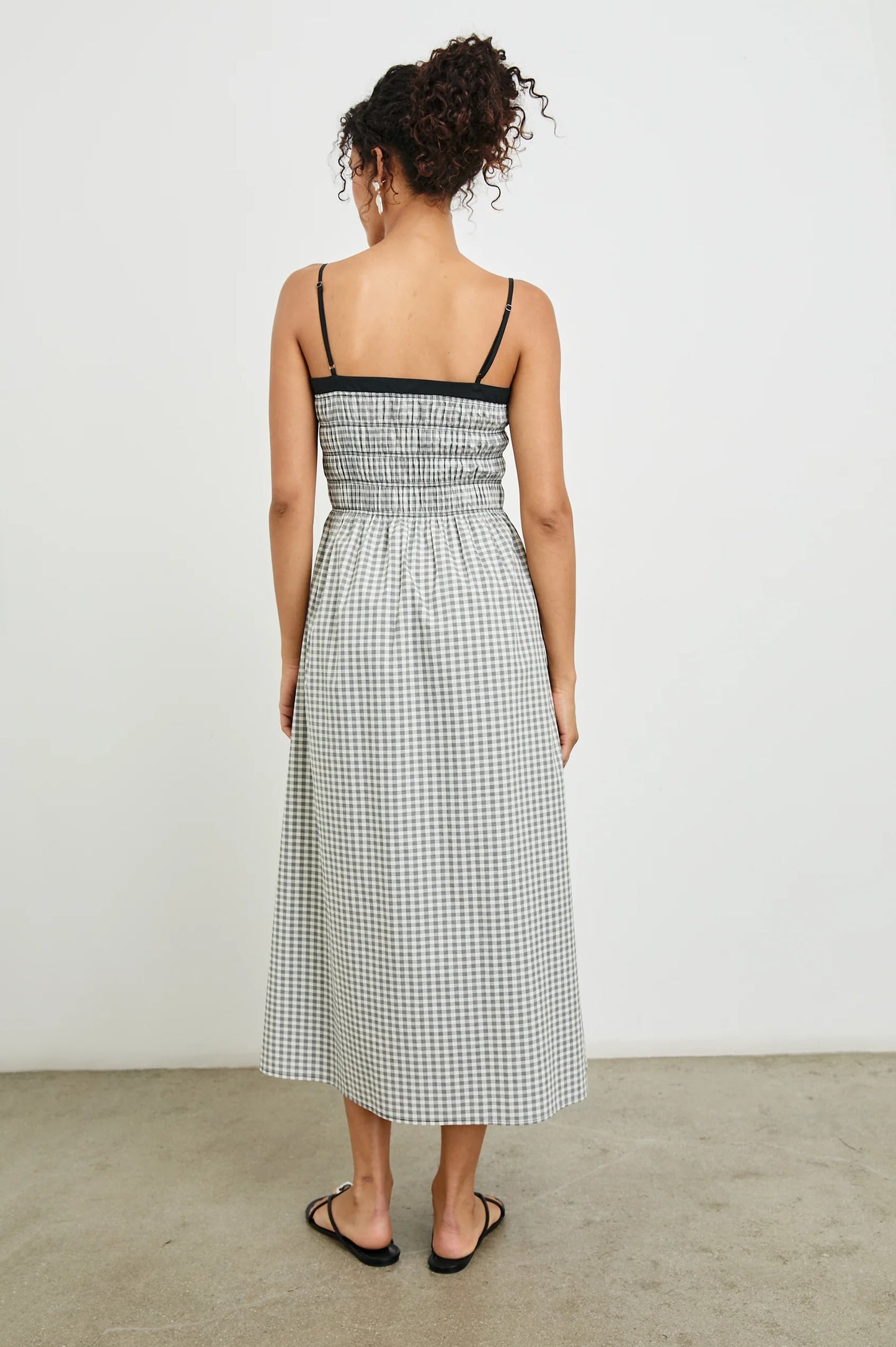 Gingham midi dress