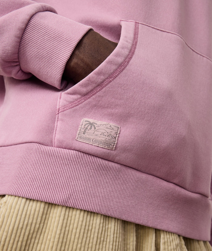 Men's pink hoodie with kangaroo pocket