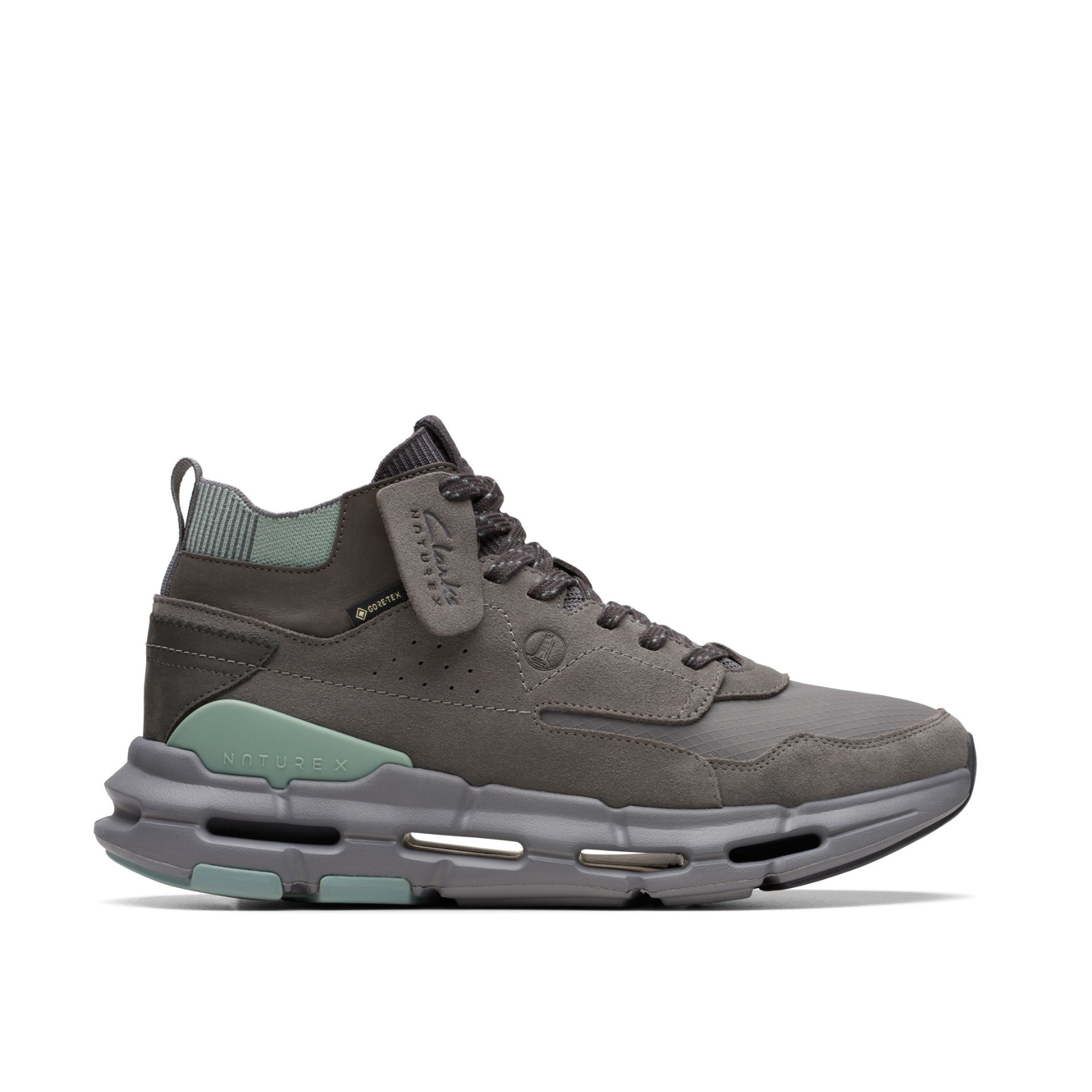 Clarks NXE Hi GORE-TEX - Grey Suede | Harbour Thread Clarks NXE Hi GORE-TEX - Grey Suede | Harbour Thread