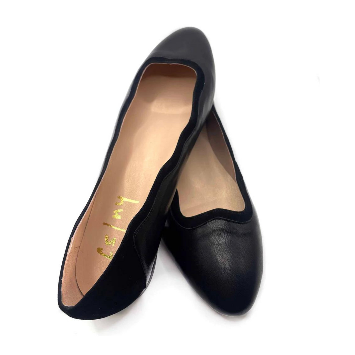 French Sole Gambler Flat - Black