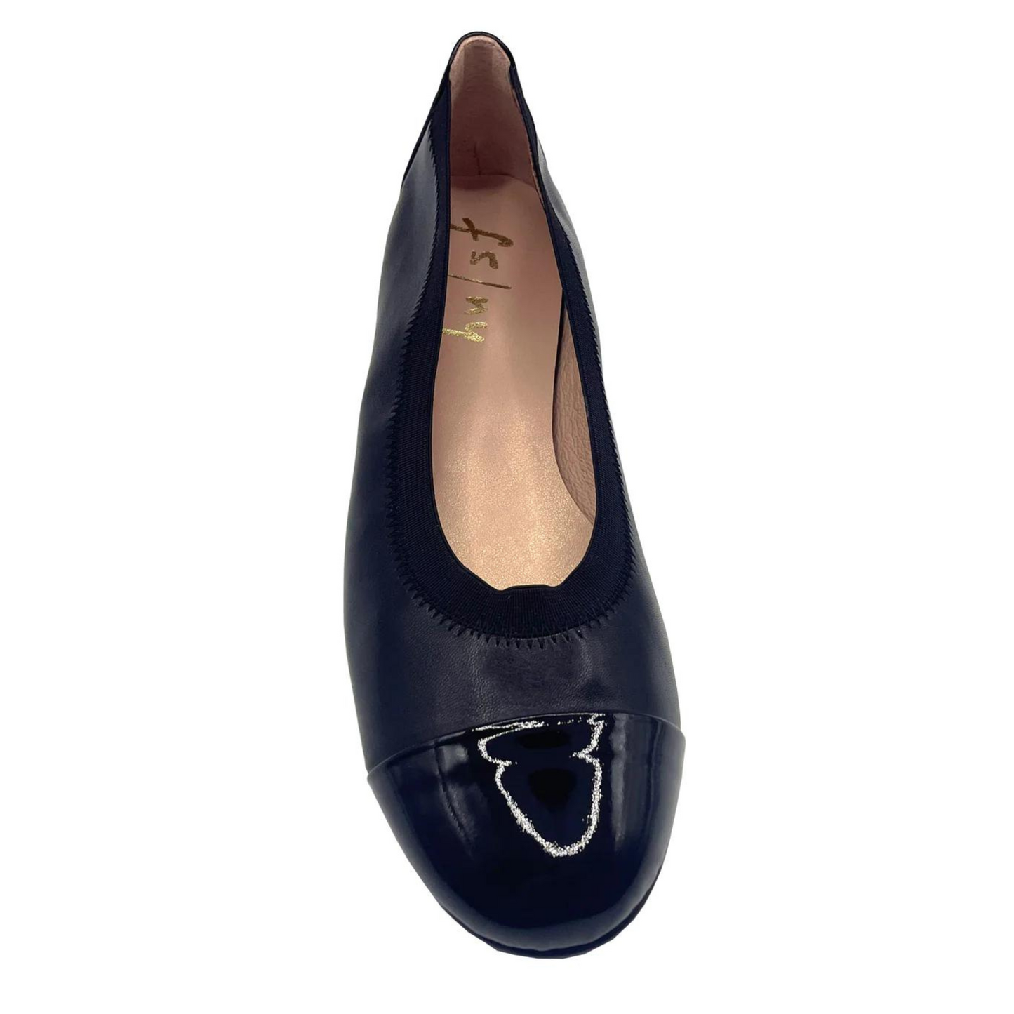 French Sole Dixie Flat - Napa/Patent Black